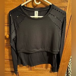 Fabletics layered gym/night out crop top
